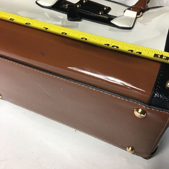 Dasein three tones satchel handbag bag with studs. - Picture 4 of 15